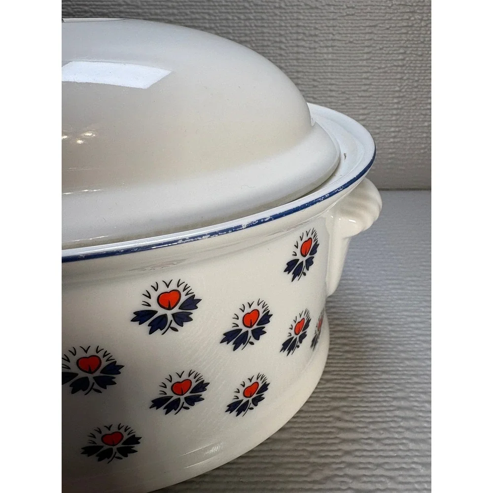 Schmid‎ Brasserie Souleiado Print Oval Covered Casserole Dish French Provencal